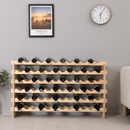 44/72 Bottles Solid Wood Wine Rack Wine Bottles Holder Freestanding Shelves Wine Cellar Cabinets Bar Drinking Display Shelf HWC