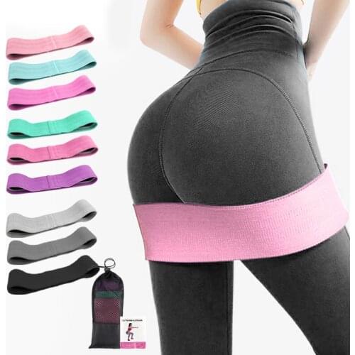 Non slip Yoga Resistance Bands Home Fitness Booty Band Thigh Hip Loop Gym Sports Elastic Training Workout Pilates Exercise