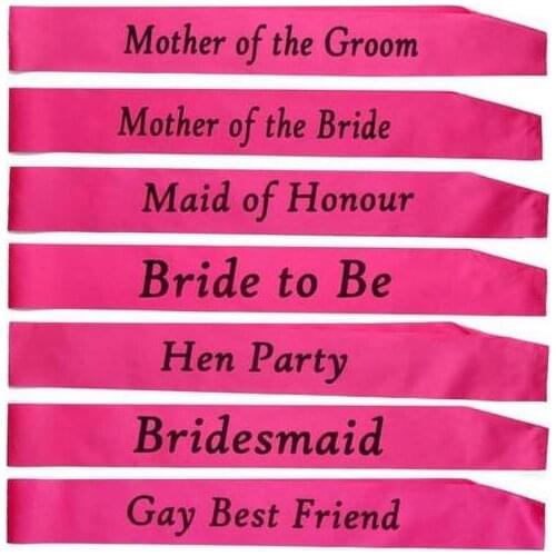 Hen party bride to be sash Bridal Shower Wedding Hen Night Party Stain Sashes Decorations Favors Accessories Chic Classy Gift