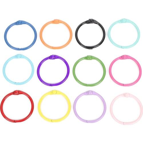 14Colors Colorful Metal Round Keychain Connection Buckle Hooks Key Ring Connectors For Keychain Jewelry Making DIY Accessories