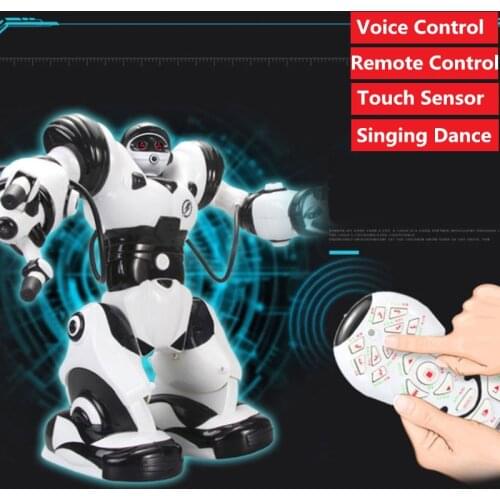 Electric Voice Command Robot Educational parent-child play Toy Remote Control Robot Touch Control RC Robot Can Music Singing Toy