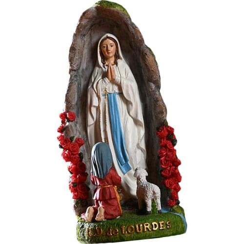 Virgin Mary Religious Statue Catholic Church Home Resin Ornament For Religious Home Decorations/Collectibles