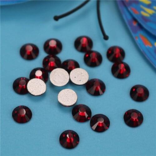 Deep red rhinestone for Nail Art Flatback Non Hotfix Glue on Nail Art Rhinestones,Boutique and Top grade
