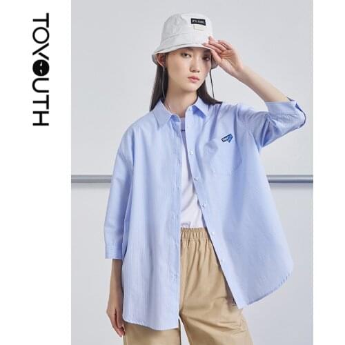 Женские рубашки в полоску Toyouth China At AliExpress