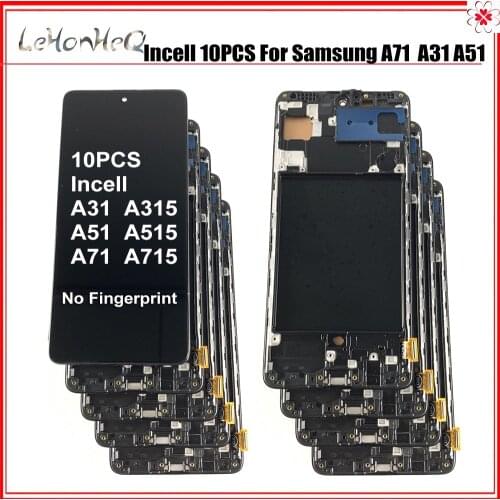 10 Piece/lot A31 A315 LCD For Samsung A51 A515F Display Touch Screen Digitizer Assembly For Samsung Galaxy A71 LCD A715 Screen