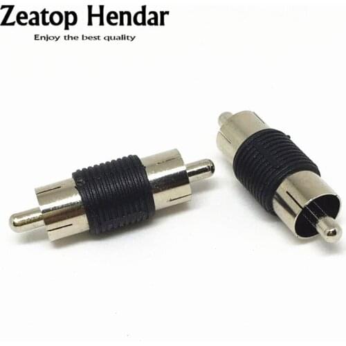 12Pcs RCA Inline Coupler Male Plug A/V Adapter M/M Connector RCA Male to Male Joiner for CCTV Camera