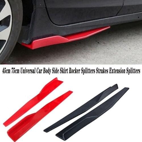 2X 45CM For Seat Leon Lbiza Skoda Octavia a5 A7 2 Rapid Hyundai Accent Solaris Car Door Side Skirt Bumper Diffuser Spoiler