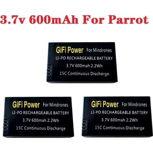 3.7V 600mah Replacement Lipo Battery Large Capacity Drones Battery For Parrot Mini Drones Mambo,Jumping Sumo&Rolling Spider