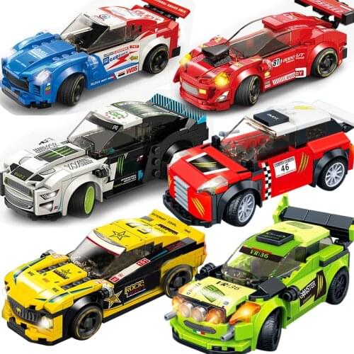 Car Speed Champion Sports Racing Car City Vehicle Moc Building Blocks Sets Educational Toys For Childern Boy