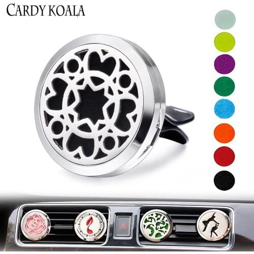30mm stainless steel car perfume 316 free seat cushion essential oil car aroma box