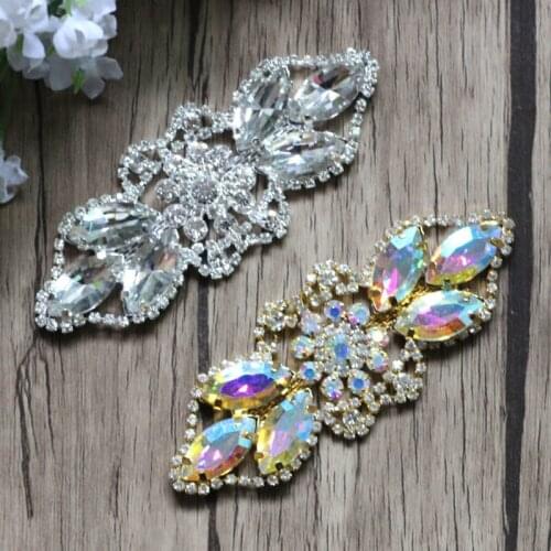 Free Shipping 20pcs/lot 8CM Rhinestone Applique Crystal Patch Wedding Bridal Jewelry Rhinestone Patch LSAP007