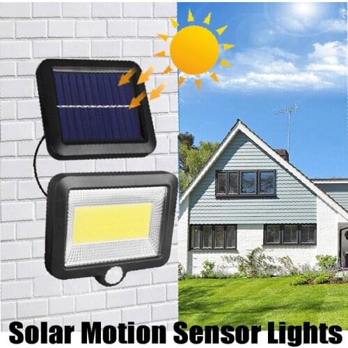 COB 100 LED Solar Light Outdoor Motion Sensor Wall Night Light Waterproof Garden Lamp Home Emergency Pathway Yard Street Lamp