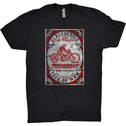 Isle Of Man TT T Shirt Motorbike Indian Motorcycle Guy Martin Spanner Skull