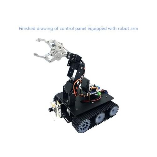 Crawler Trolley Chassis Metal Bottom Plate Dc Intelligent Car Model Can Carry The Robot Arm Programmable
