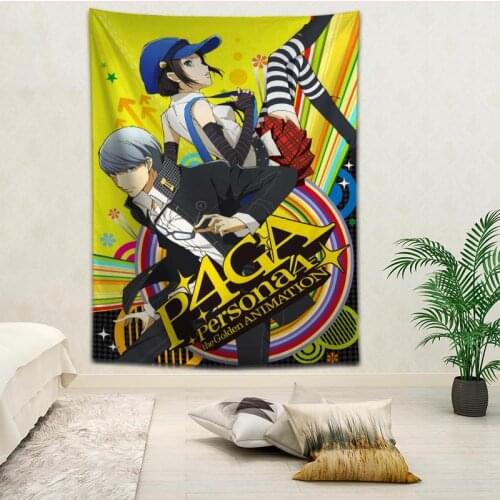 Hot Selling Custom Persona4 Wall Tapestry Home Decorations Wall Hanging Tapestries For Living Room Bedroom More size
