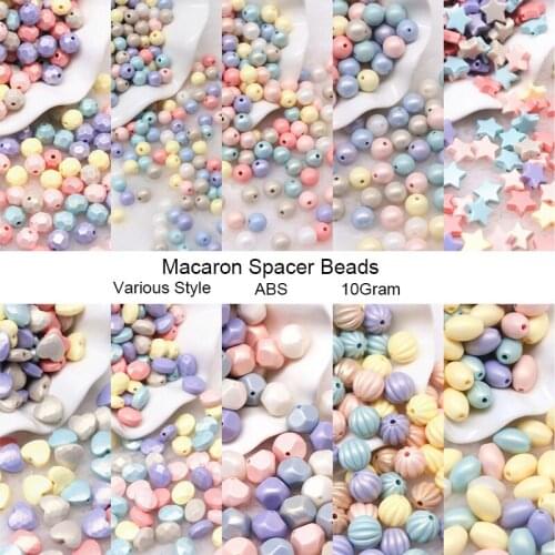 Macaron Star Heart Oval Pumpkin Round Pearls Beads ABS Symphony Loose Spacer Beads for Jewelry Making DIY Accessories