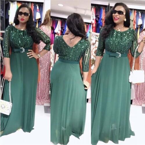 Richkeda Store New 2021 Fashion African Dresses For Women Dashiki Sequin African Clothes Traditional Party Africa Dress