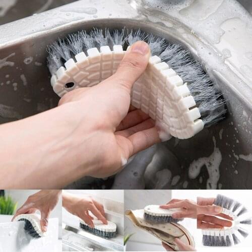 Multi-purpose Bendable Cleaning Brush Ceramic Tile Floor Corner Gap Plate Scrub Brush Shoe Brush Laundry Brush