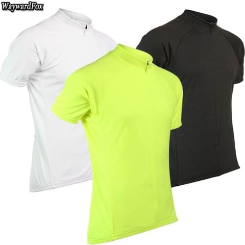 NEW mens black/white/Fluorescent green cycling Jersey top Short sleeve Cycling Clothing bike wear shirt