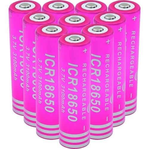 New Rechargeable ICR 18650 3.7V 3100mah Li-ion Lithium Battery Lithium Batteries Torch Accumulator Cells For Flashlight Torch