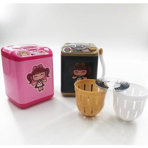 Drop Ship Mini Makeup Brush Washing Machine Simulation Toys Mink Eyelash Electric Powder Puff Cleaner Washer Tool