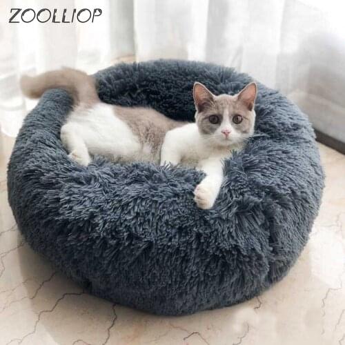 Super Soft Dog Bed Washable long plush Dog Kennel Deep Sleep Dog House Velvet Mats Sofa For Dog Chihuahua Dog Basket Pet Bed