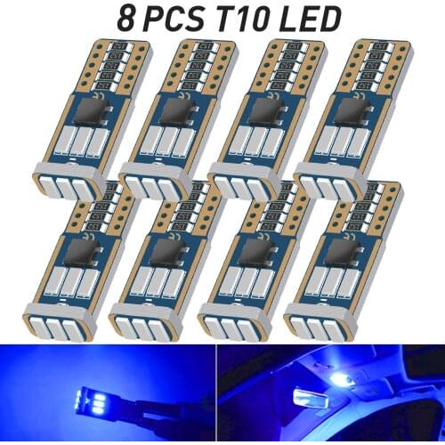 8x T10 W5W Led Bulbs 2825 Car Parking LED Side Marker Light 12V For Citroen C5 C3 C4 Picasso Xsara Berlingo Saxo C2 C1 C4L DS3