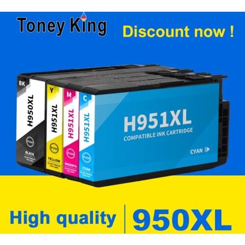 Toney King Compatible For HP 950XL 951XL 950 951 XL Ink Cartridges Officejet Pro 8100 8600 8610 8615 8620 8625 251dw 276dw