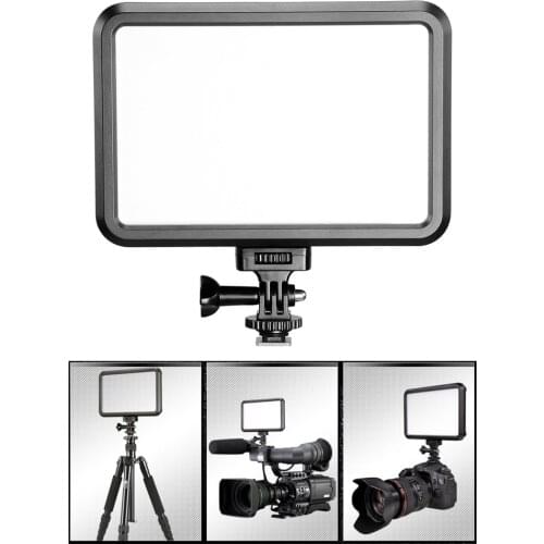 PT-12B Photo Studio Camera Light LED Video Light Photography Lighting Fill-in Light Panel with Hot Shoe Adapter for DSLR Cameras