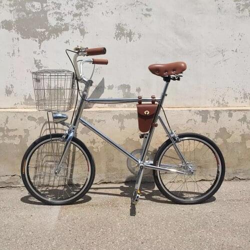 20 Inch Vintage Bike Single Speed Fixie Gear Retro Sliver Bicycle Frame Mini Bike Retro Bicycle