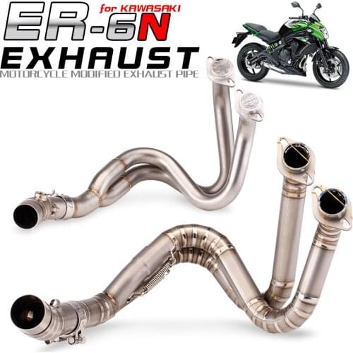 Slip for ninja 650 ER6N ER-6N ER-6Fmotorcycle exhaust muffler titanium alloy header intermediate connecting tube complete system