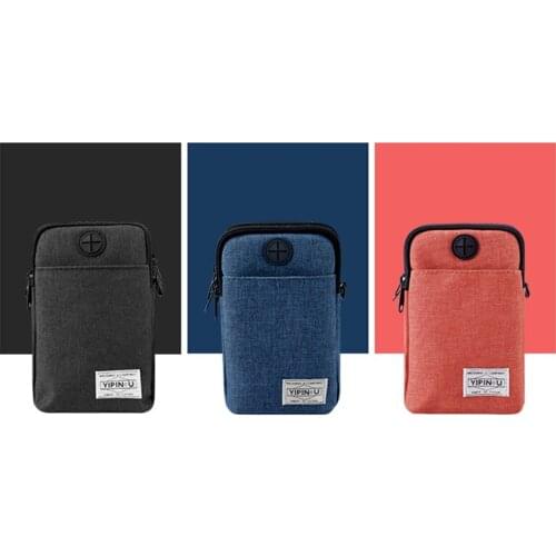 YIPINU multifunctional waterproof outdoor phone bag Anti-theft Security sport mini bag Wallet ID Holder Passport Holder Neck Bag