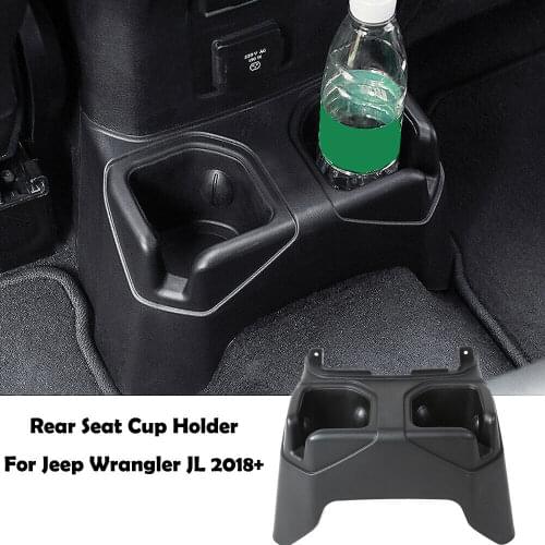 Rear Seat Center Console Armrest Water Cup Holder for Jeep Wrangler JL 2018+ 1X
