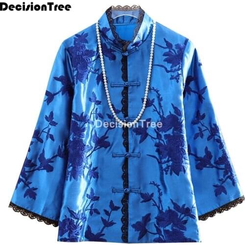 2021 ladies chinese qipao jacket chinese traditional top cheongsam style coat womens qipao top ethnic cheongsam jacket