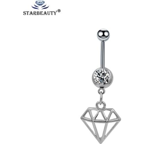 1PC CZ Shape Belly Piercings Belly Button Piercing Dangle Earrings Body Jewelry Piercings Ombligo 14G Navel Piercings