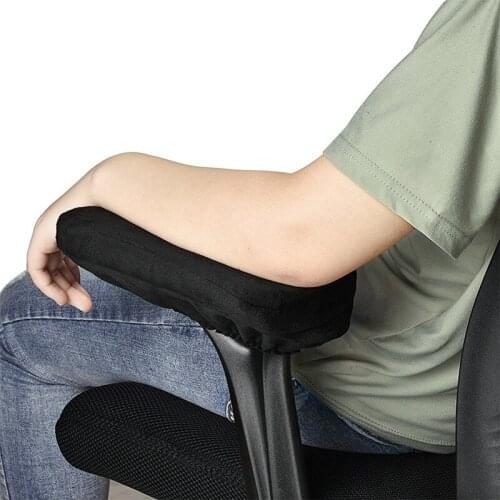 2Pcs Chair Armrest Pads Ultra-Soft Memory Foam Elbow Pillow Support Universal Fit For Home Or Office Chair For Elbow Relief