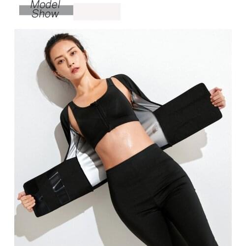 5 Times Sweating Efficiency Women Sauna Suit for Weight Loss Quick Burn Belly Fat Slimming Body Shaper Pant Coat Shapewear Set