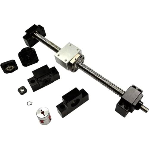 Free Shipping SFU1204 Set:sfu1204Rolled Ball Screw C7 with End Machined + 1204 Ball Nut + Nut Housing+bk/bf10+coupler RM1204