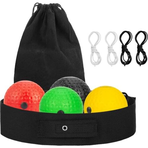 Boxing Reflex Ball Set Hand Eye Boxing Reflex Speed Punch Ball Sanda Training Ball Muay Gym Boxing Exercise Equipment