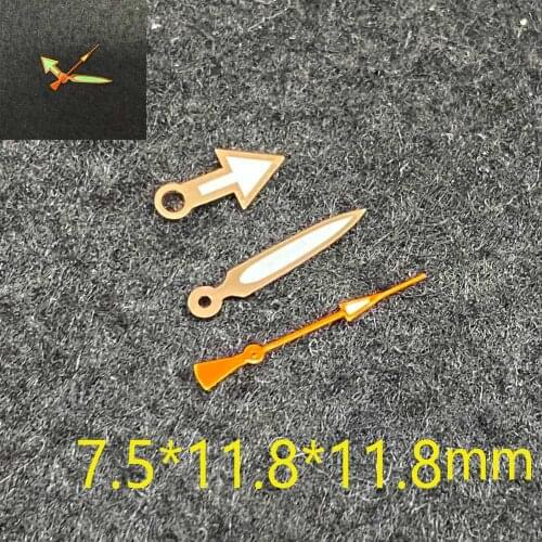 Watch Hands Three-needle Pointer Green Luminous Watch Accessories Suitable for NH35/NH36/4R36 Movement