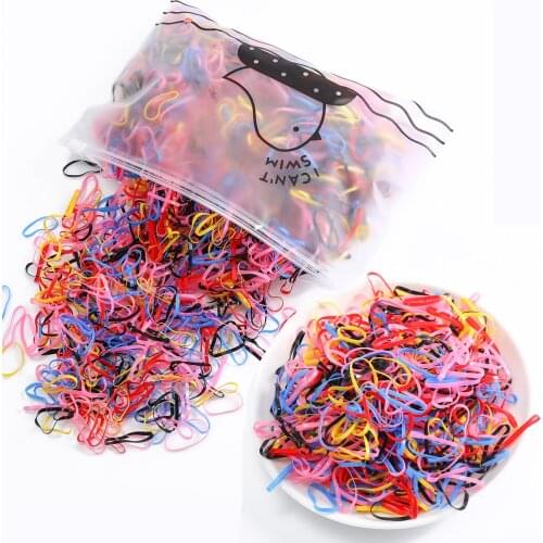 250/1000PCS Ponytail Holder Elastic Hair Band Hair Holder Rubber Hairband Hair Accessories For Girls Rope Tie Gum