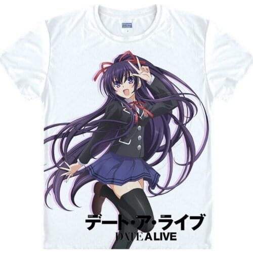 Date A Live T-Shirt Kotori Shirt Fast Drying T-shirts anime costume summer T-Shirts Girls lolita anime cosplay Cosplay Clothes a