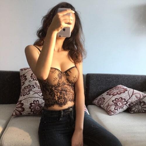 2020 New Sexy See-Through Bustiers Gothic Embroidery Corset Top Overbust Corsets Women Sexy Goth Steampunk Lace Floral Crop Tops