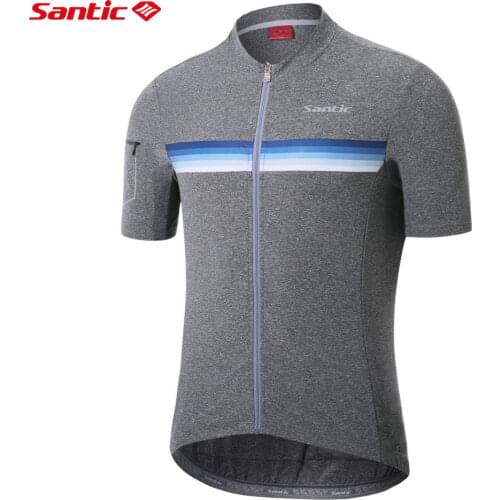 Santic 2020 NEW Men Cycling Jersey Short Sleeve Cuff Road Bike MTB Short Sleeve Breathable Jerseys Asian size M0C02159
