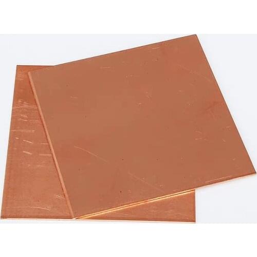 Copper Plate Sheet 0.8mm to 5mm C11000 ISO Plates High Pure 99.9% Cu Tablets Strip Shim Thermal Pad DIY Customized CNC service