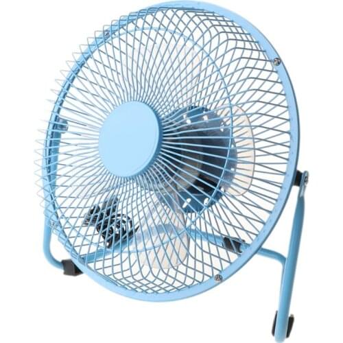 Metal 8 Inch Portable USB Fan with 2 Speeds Personal Cooling Fan for Home Office