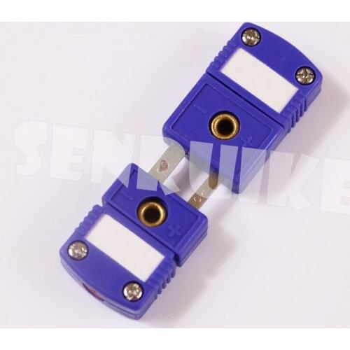 20PC Miniature E Type thermocouple Connector Male and Femal purple Color Flat Pin thermocouple plug