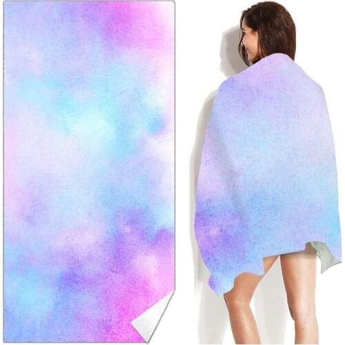 Newly Microfiber Beach Towel with Dreamy Pattern Super Absorbent Swimming Pool Towel Soft for Bathroom Outdoor Travel 70x140cm