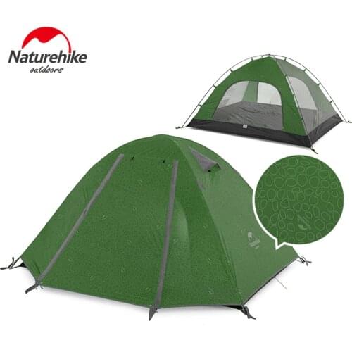 Naturehike Outdoor Camping Tent 2 - 4 Person Aluminum Pole Waterproof Double Layer Hiking Travel Fishing Tents UPF 50