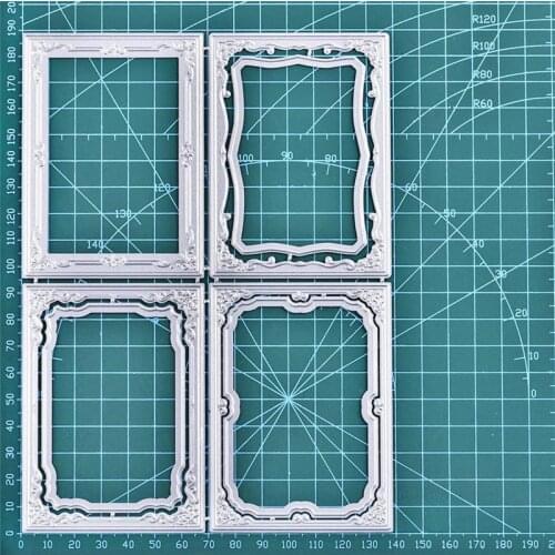 YaMinSanNiO Frame Dies Rectangle Metal Cutting Dies for DIY Scrapbooking Craft Card Embossing Die Cut New Template